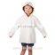 PUKR17003 Hot Selling Kids White Custom PU Rain Coat Children Windbreaker For 2-10 Y