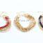 Cheap Fashion Multi-layer Adjustable Geometric Weave Braid Leather Bracelets & Bangles with Alloy Chain