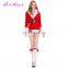 Best Sale Velvet Flirty Santa Claus Contain Waist Sock Shoes Christmas Dress