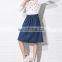 2017 pictures of long skirts and tops a line tall waist denim woman skirt