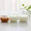 Novelty clear thicken office borosilicate glass milk coffee cup with lid