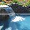 Customized Size Stainless Steel Swimming Pool  Lighted Waterfall Blade Cascade