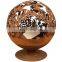 100cm Diameter Wild Animal Cutting Hollow Metal Steel Garden Spheres for Sale