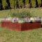 Rectangular Corten Steel Planters Flower Bed Customized