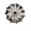 TD04 36.80/49.00mm 11+0 blades high performance turbocharger milling/aluminum 2618/billet compressor wheel