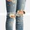DiZNEW 2019 european style latest design ripped denim men jeans pant
