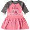 Dress Designs Teenage Girls Thick Material Flower One Piece Kids Winter Dress Girls