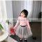 Autumn and winter new children's clothing Korean girl mesh lapel bottoming shirt, baby girl ruffled yarn collar T-shirt