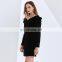 TWOTWINSTYLE Sexy Evening Party Dress For Women V Neck Off Shoulder Puff Long Sleeve High Waist Diamonds