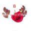 6 colors baby girls christmas deer elk horn hairbands coffee red flower baby headband