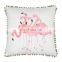 Wholesale Print Flamingo Embroidery Flowers Hat Cushion Pillow for Outdoor