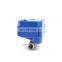 MINI CWX25S motorized mini full port ss304 and brass ball valve with CE certificate and NSF61 testing report