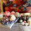 Wholesale hand painted decorative ceramic ball porcelain for fish bowl or christmas ornament