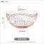 Fruit Basket Creative Geometry Countertop Iron Gold Plated Black Vegetable Mesh Metal Bowl Kitchen Storage Wire Fruit Basket