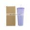 Best Sell Promotional Gift Studded Acrylic Tumbler Cup PS Plastic Matte Cups Black Colorful Studded Tumblers With Straw And Lid