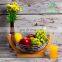 Bamboo Vegetable Fruit Basket Rack Stand Holder Bowl for Kitchen Counters,Home Storage Basket Display Tray