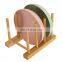 Hot Sale Set of 6 Bamboo Dish Drying Rack Plate  Stand Pot Lid Holder Dish Rack Drainer Drying Rack Kitchen