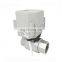 COVNA 2 Way 2PC 12V DC CR2 2 Wire Auto Return Stainless Steel Electric Automatic Water Shut Off Valve