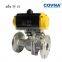 3 Ways DIN Flange Pneumatic Ball Valve Stainless steel 304 Spring Returned pneumatic valve