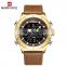 NAVIFORCE NF9153L Men Fashionable Analog Digital Top Brand Luxury Watch Leather Bands Luminous Man Watches