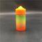 Colorful Gradient 100ml V3 E-liquid bottle childproof flat cap squeeze plastic pet e-juice vape oil dropper bottle