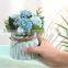 Various Artificial Plants And Flowers Wholesale Hydrangeas Bouquets With Free Pots