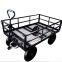 TC4206 Heavy Duty Garden Utility Wagon Cart Mesh Steel Garden Trolley with 16 Inch 4.00-8 Pneumatic Wheel