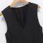European and American style women's spring and summer new wave wide swing V-neck sleeveless short dress