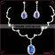 Custom wedding favor crystal sapphire necklace earring set