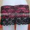 pink sexy lace lady skirt, black lace young girl skirt