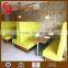 Double Side Modern Leather Restaurant Bench