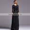 V2-MN Cocktail Dress 2016 New Arrival Black Sophisticated Embroidery Sequin Maxi Dress