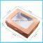 Eco friendly kraft paper salad packing box with pvc window