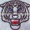 Best quality tiger head embroidery patches on show.