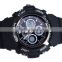 Wholesale Luxury Black Chronograph And Digital Quartz Wrist Rubber Men Watch Wrist Watch
