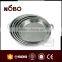 cheap stainless steel cake plate metal serving tray with double handle