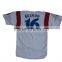 Custom Men's 2 Buttons Baseball Jersey White with Red inserts