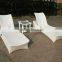 Cast aluminum rattan outdoor double sun lounger