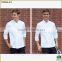 New style polyester cotton kitchen clothing white fit chef clothing uniform