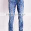 Adults men's 100% cotton snow wash jeans man straight fit jeans China manufacturer