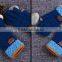 Hotsale Premium Woolen Yarn Knitted Contrast Color Touch Screen Gloves For Boys