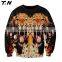 sublimation all over print crewneck sweatshirt,100% polyester crew neck sweatshirt