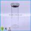 57oz/1700ml Clear Straight Sided Round Glass Display Jars With Metal Cap