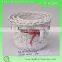 white color small wicker gift basket with plastic liner                        
                                                                                Supplier's Choice