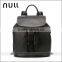 Black exquisite design strap leisure ways outdoor ladies hardware decroate leather backpack