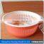 Double layers round plastic washing draining basket fruit vegetables basket