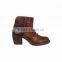 000054 Women Ankle Boots Italy Classic Genuine Leather Women Boots Low Heel Ankle Boots