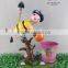 metal garden planter and pot decorative bee