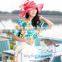 3 Layer Sinamay Organza Church Hats Of Red Color Match With Dress