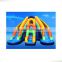 Commercial inflatable amusement park with slide, kids amusement park slide with pool, amusement park equipment